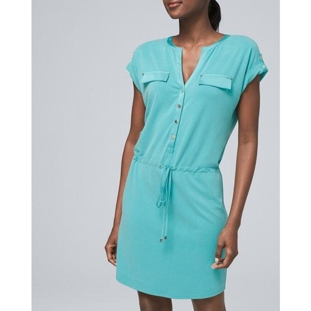 White House Black Market Turquoise Mini Dress